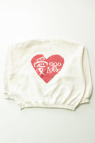 Vintage Japanese "God Is Love" Cropped Sweatshirt (2000s)