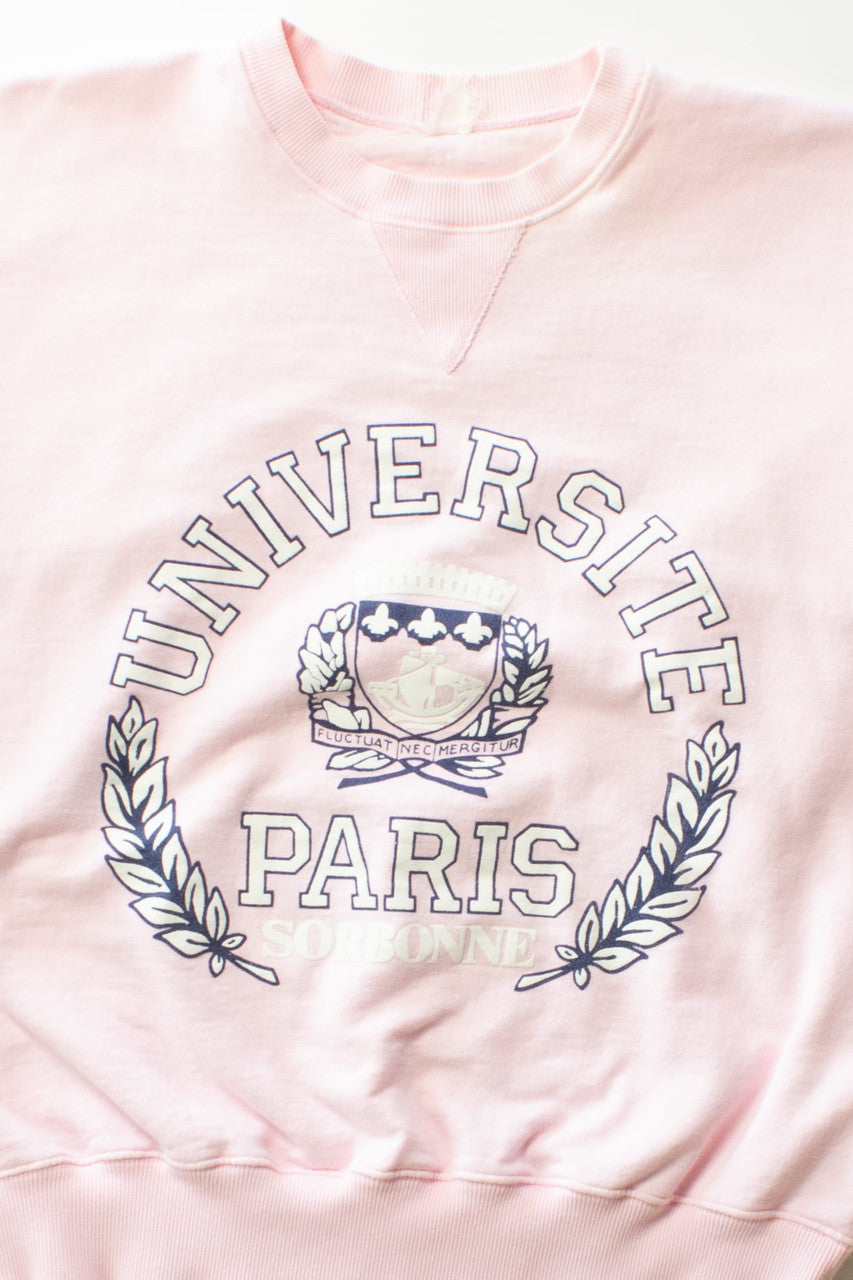 Vintage Pink Universite Paris Sorbonne Sweatshirt (1990s)