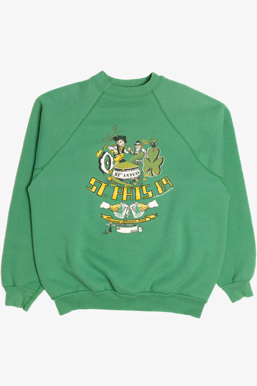 Vintage St. Pats 1989 UMR University Missouri Rolla Discus Athletic Sweatshirt (1980s)