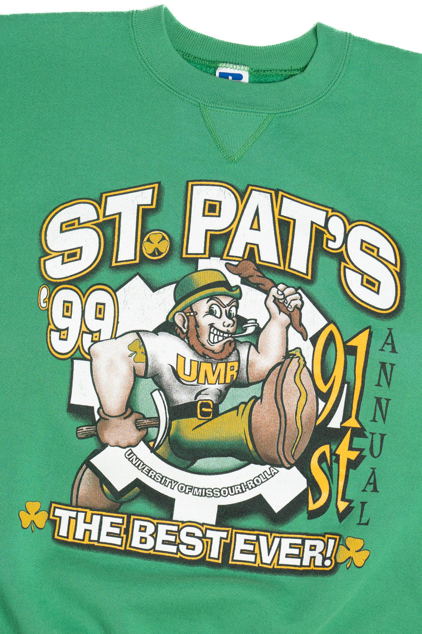 Vintage St. Pats 1999 UMR University Missouri Rolla "The Best Ever!" Sweatshirt (1990s)