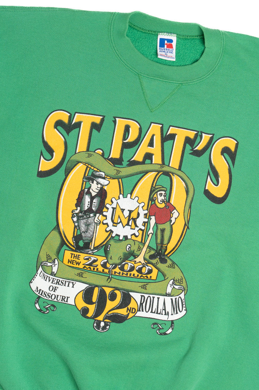 Vintage St. Pats 2000 Millennium UMR University Missouri Rolla Sweatshirt (2000s)