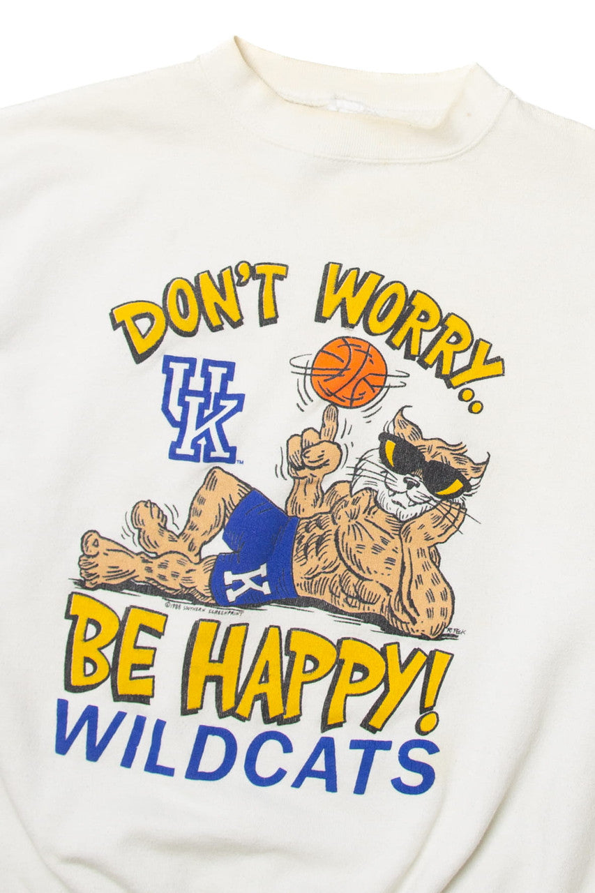 Vintage Wildcats "Don't Worry.. Be Happy" Sweatshirt (1980s)