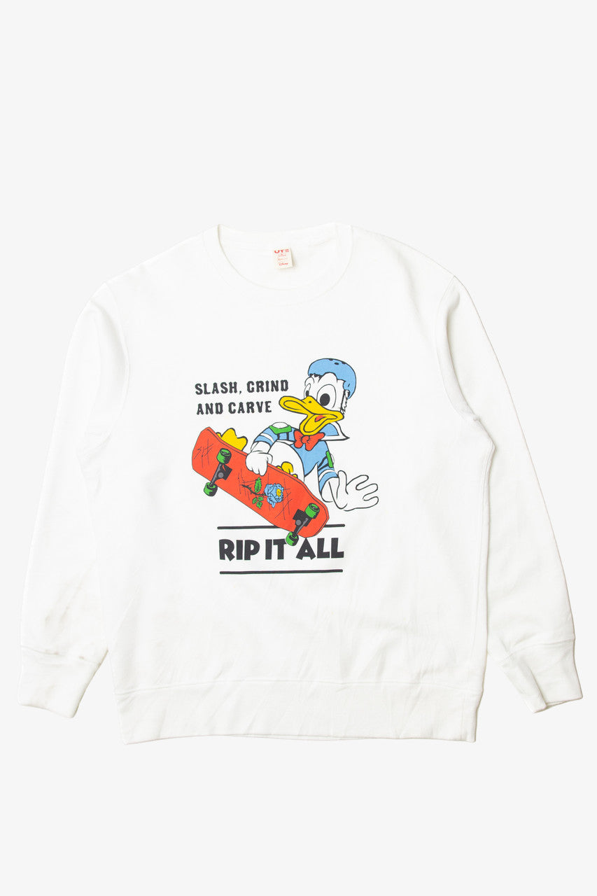 Vintage Donal Duck Skateboarding Sweatshirt (1990s)