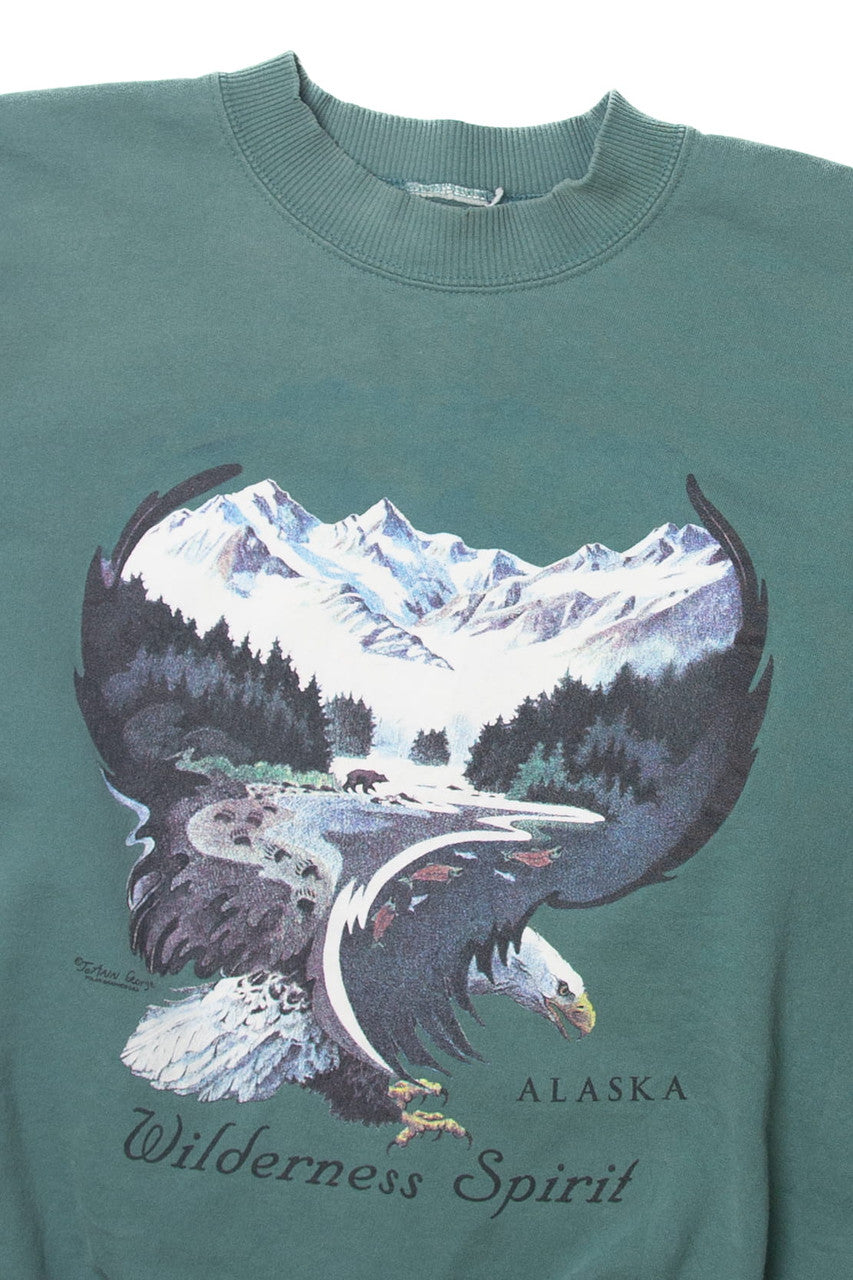 Vintage "Alaska Wilderness Spirit" Eagle Sweatshirt