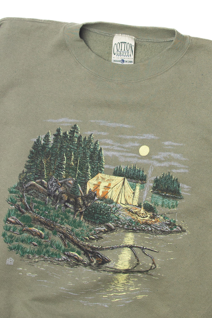 Vintage Cotton Grove Camping Sweatshirt (1990s)