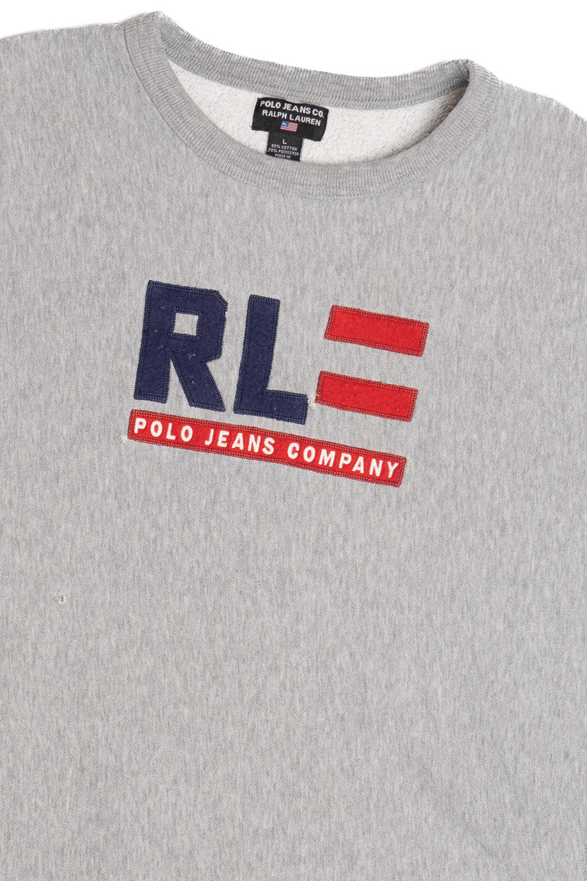 Vintage Distressed Polo Jeans Co. By Ralph Lauren Sweatshirt (1990s)