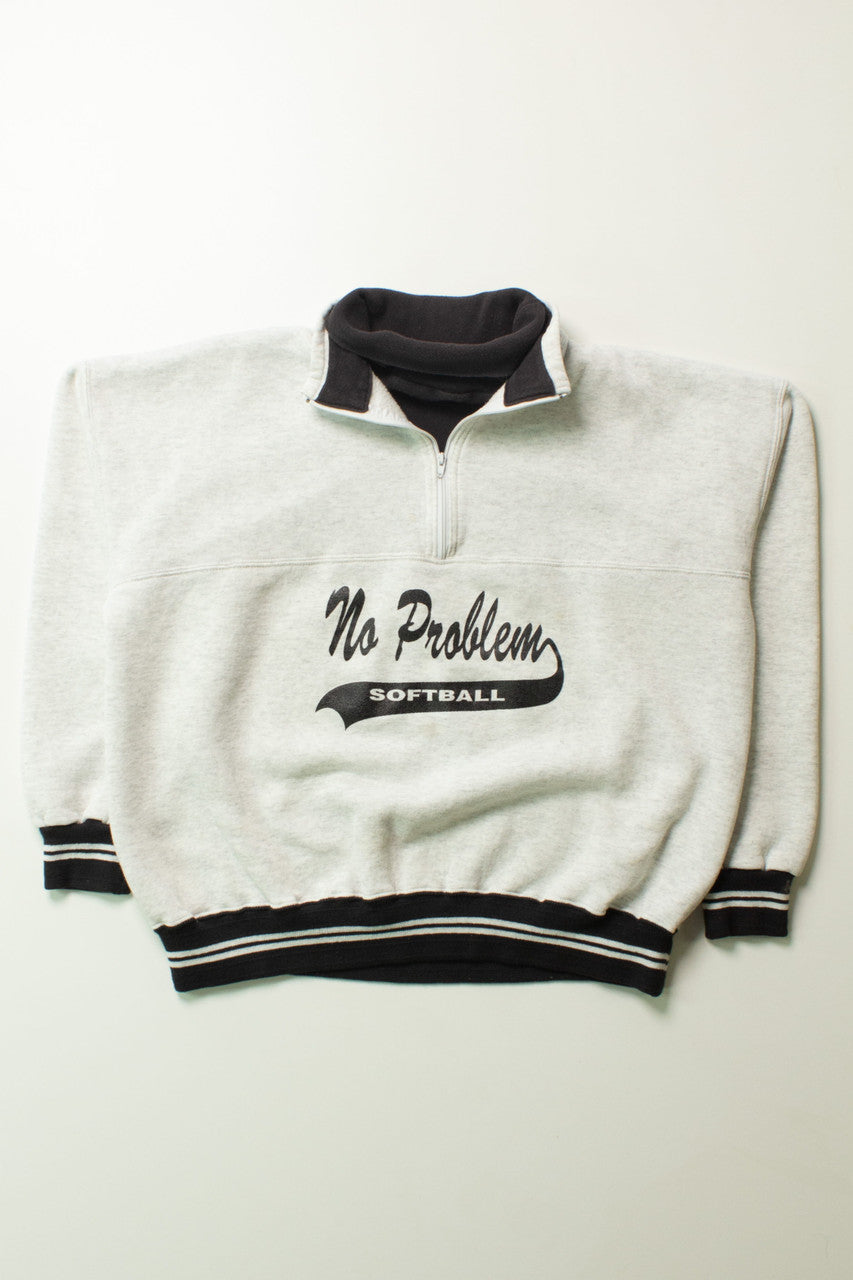 Vintage No Problem Layered Turtleneck Sweatshirt (1990s)