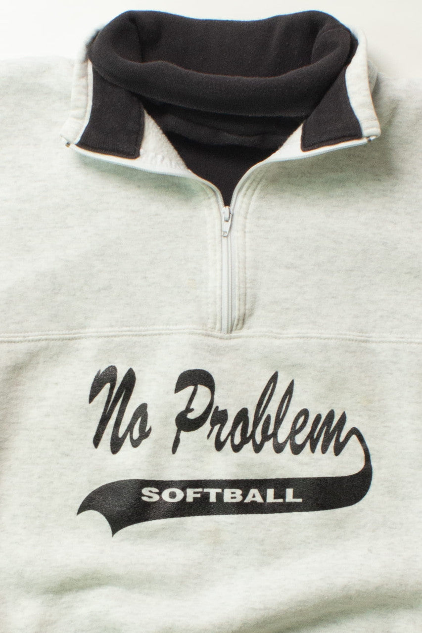 Vintage No Problem Layered Turtleneck Sweatshirt (1990s)
