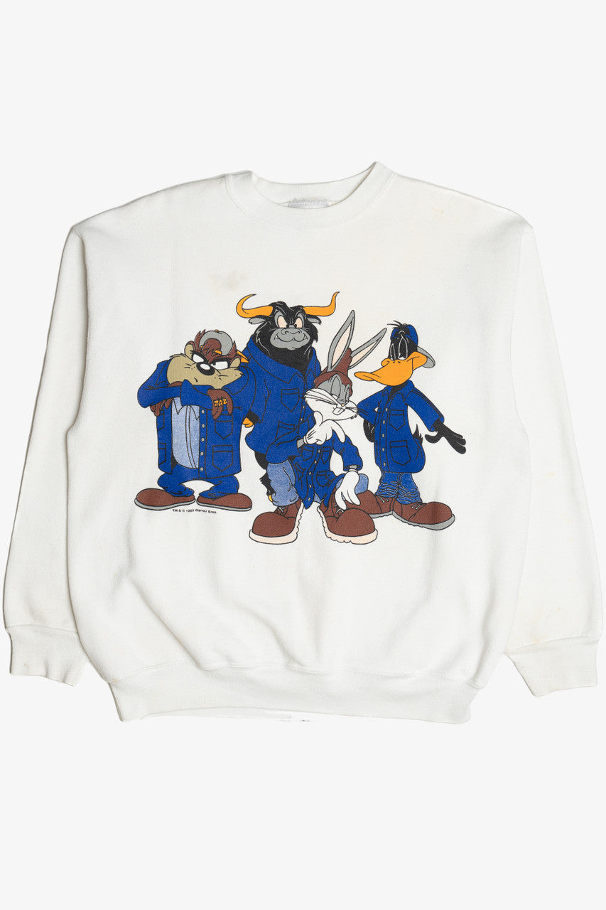 Vintage Looney Tunes Bugs Taz Daffy Duck Crew Sweatshirt (1990s)
