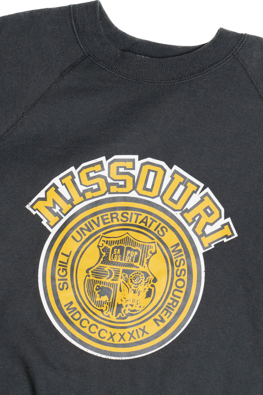 Vintage University Of Missouri Faded Raglan Sweatshirt (1980s)