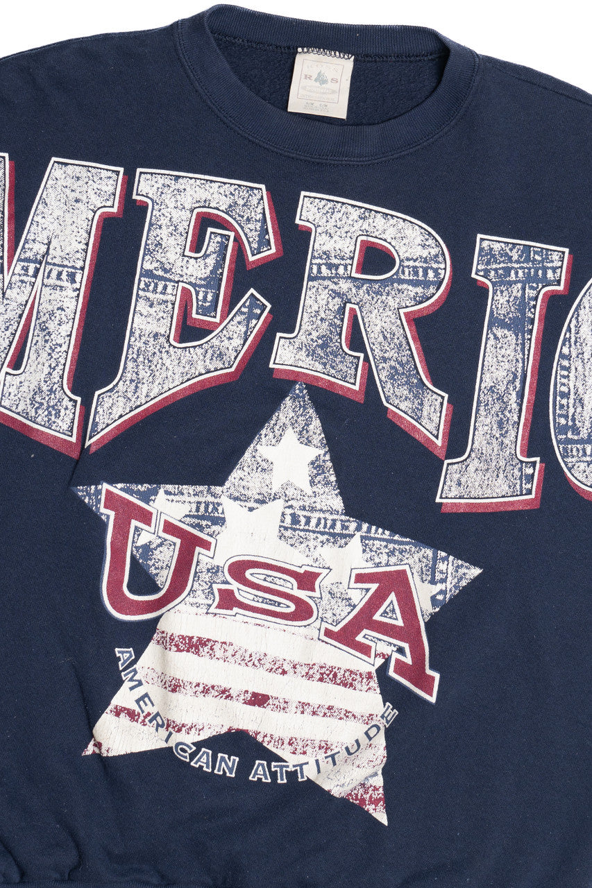 Vintage "America" USA Spellout Sweatshirt (1990s)