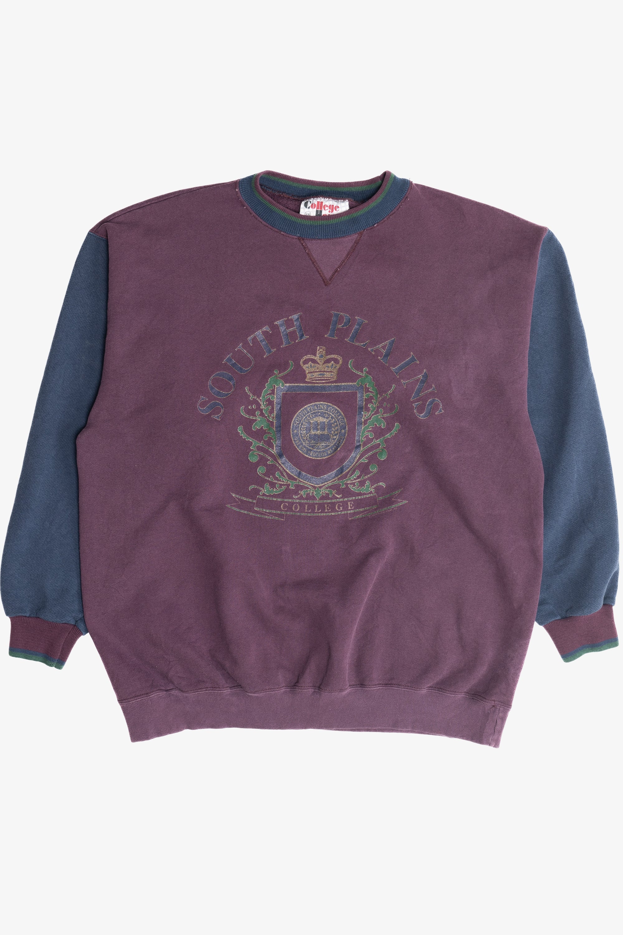 Vintage South Plains College Color Block Sweatshirt (1990s)