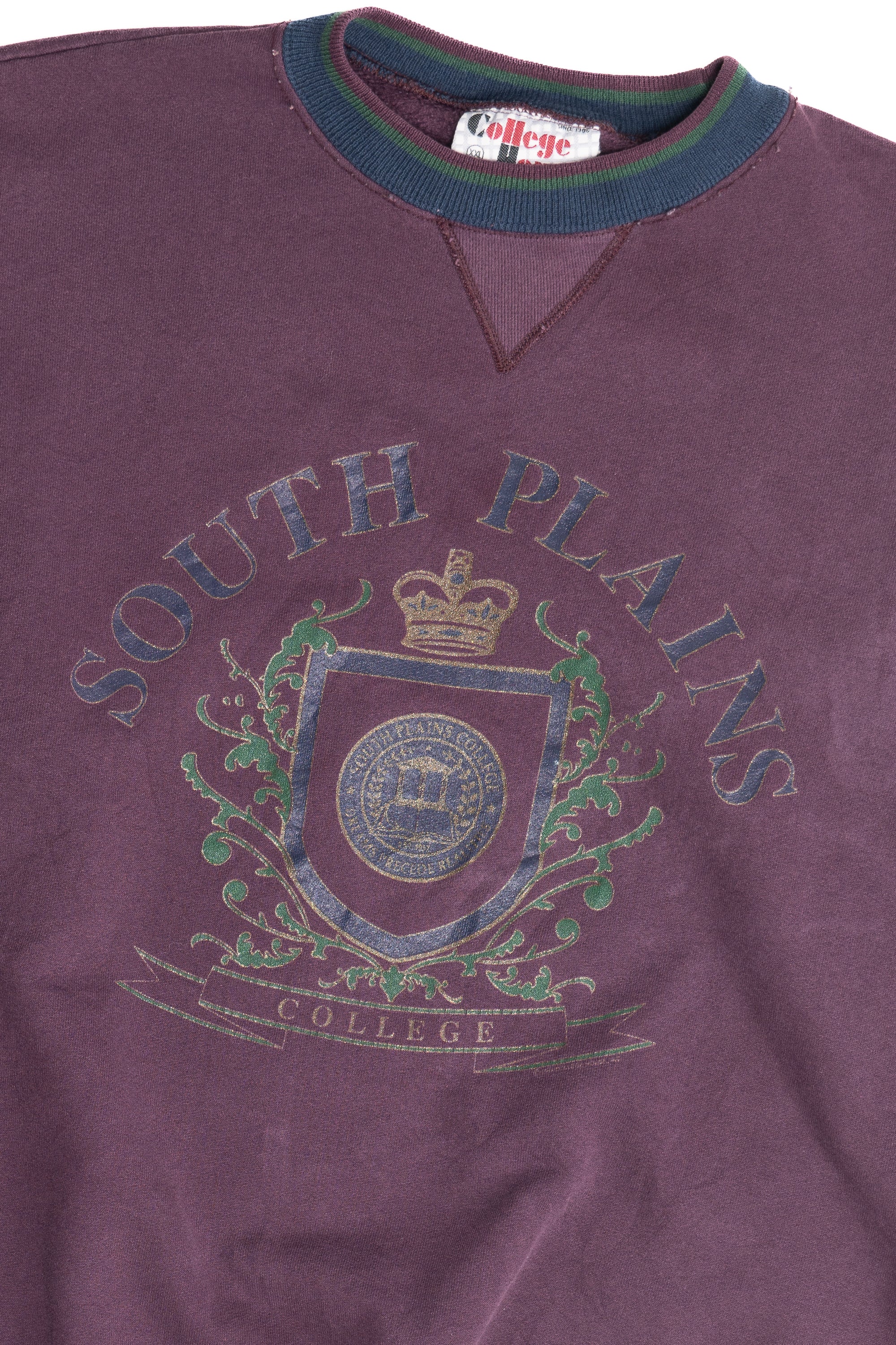 Vintage South Plains College Color Block Sweatshirt (1990s)