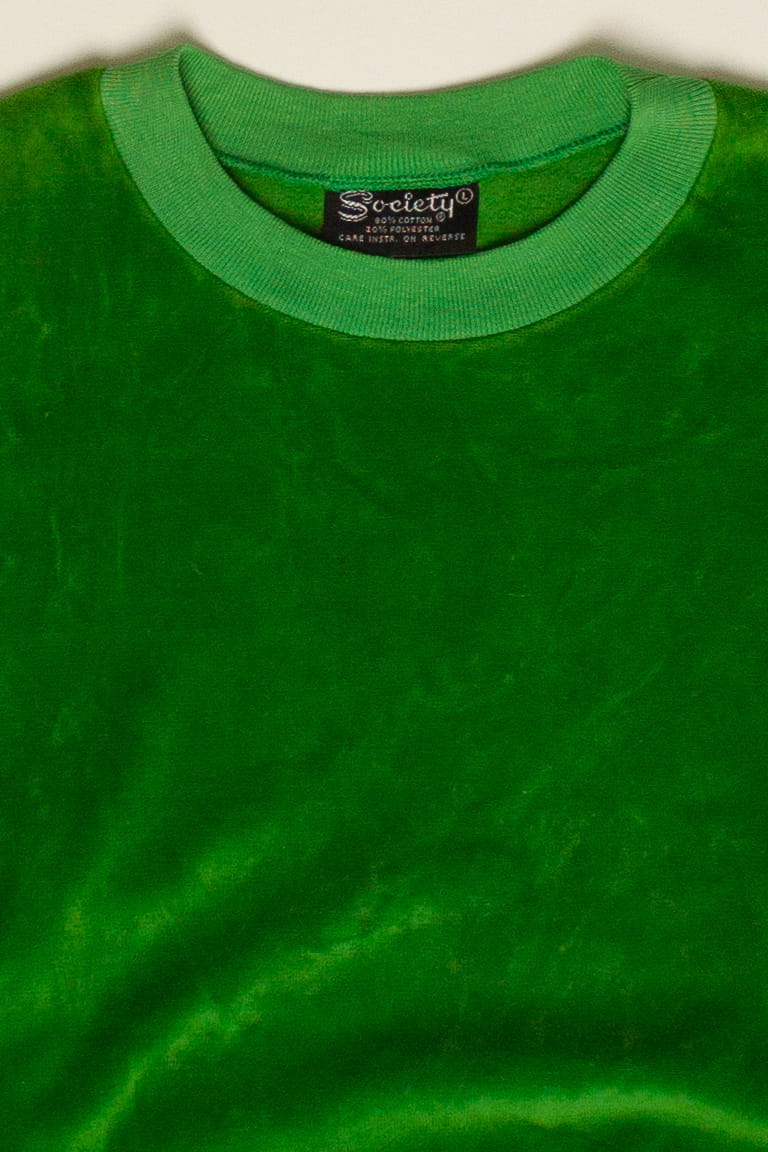 Vintage Emerald Velveteen Sweatshirt (1980s)