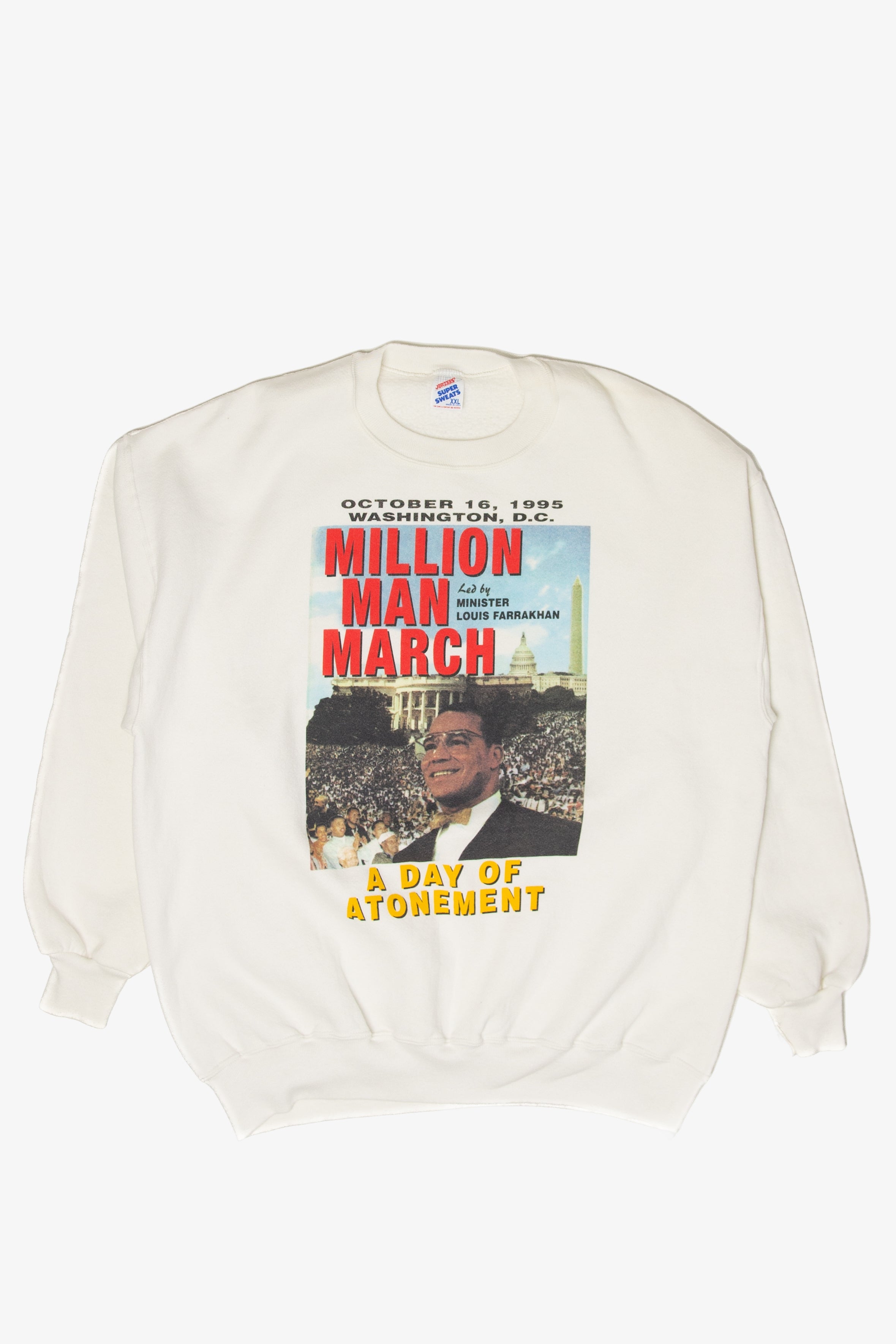 Vintage "Million Man March A Day Of Atonement" Sweatshirt (1990s)
