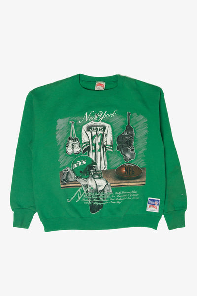 トップス Vintage Light Weight Sweatshirt Green 5 Vintage New York Jets Nutmeg Mills Sweatshirt (1990s) – Ragstock