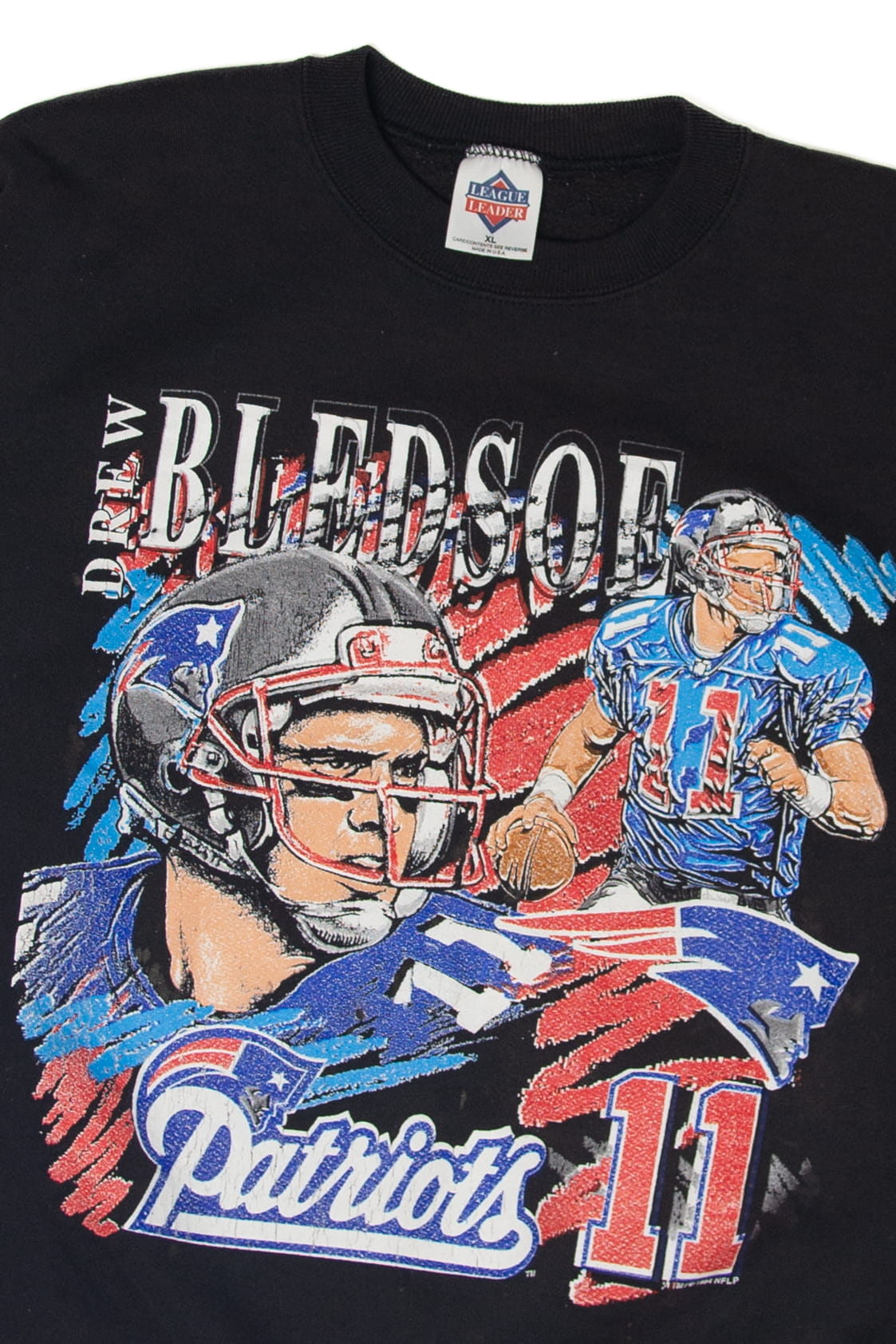 Vintage Drew Bledsoe 11 Patriots Sweatshirt (1990s)