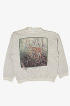 Vintage Deer In Forest "On The Alert" Sweatshirt (1990s)