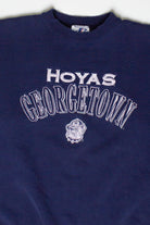 Vintage Embroidered Georgetown Hoyas Sweatshirt (1990s)