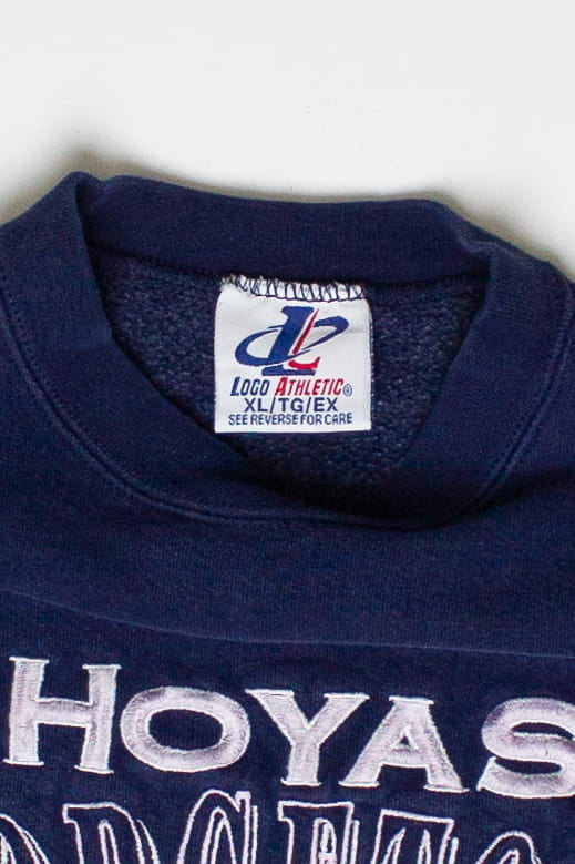 Vintage Embroidered Georgetown Hoyas Sweatshirt (1990s)