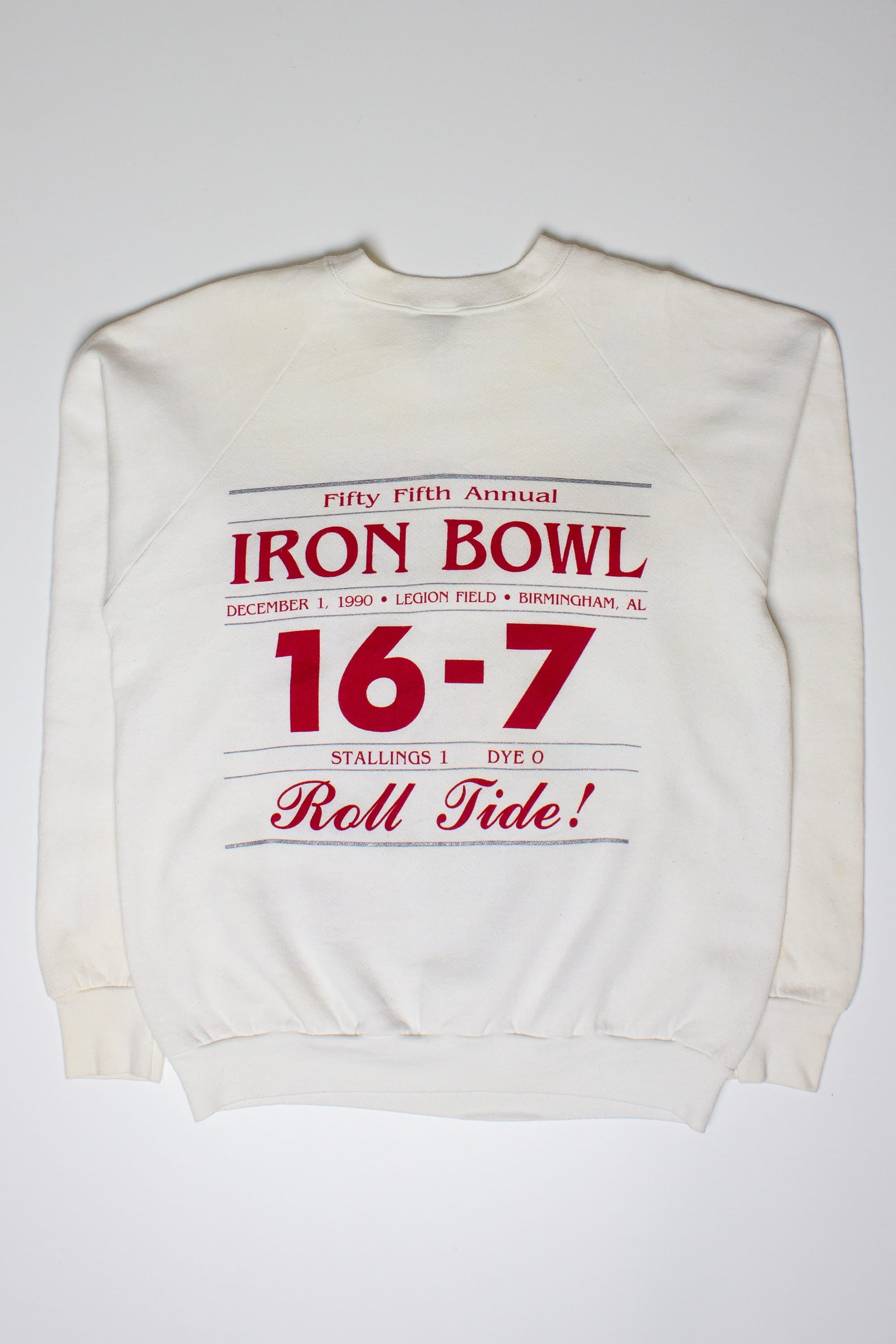 Vintage Alabama 55th Iron Bowl Sweatshirt (1990s)