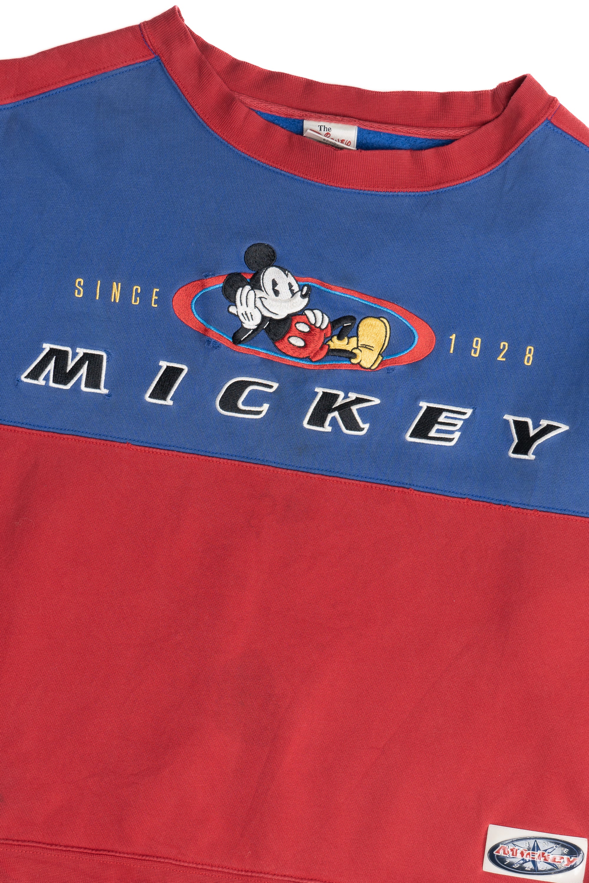 Vintage Distressed Mickey Embroidered The Disney Store Sweatshirt (2000s)