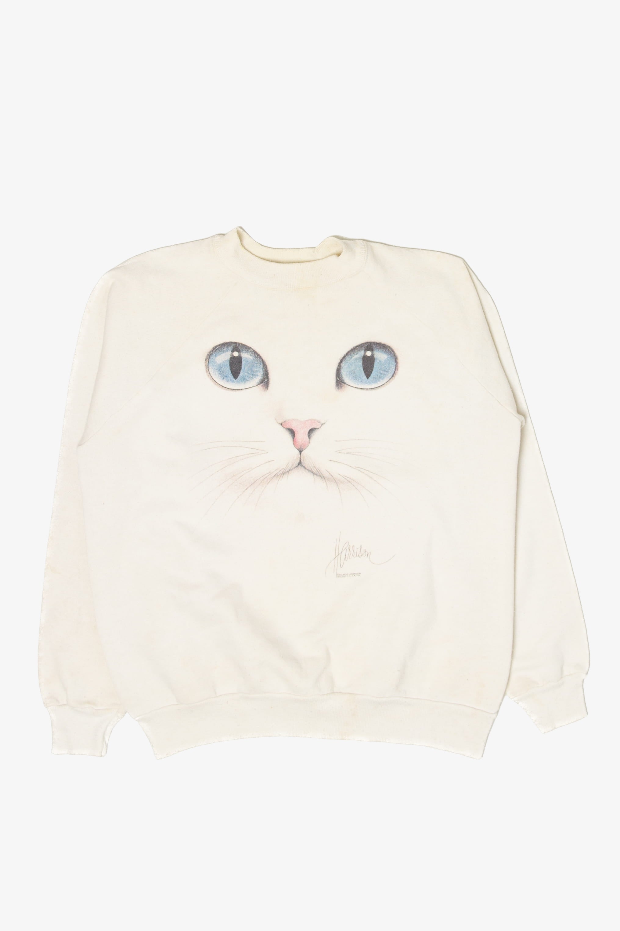Vintage Cat Face Hanes Sweatshirt (1990s)