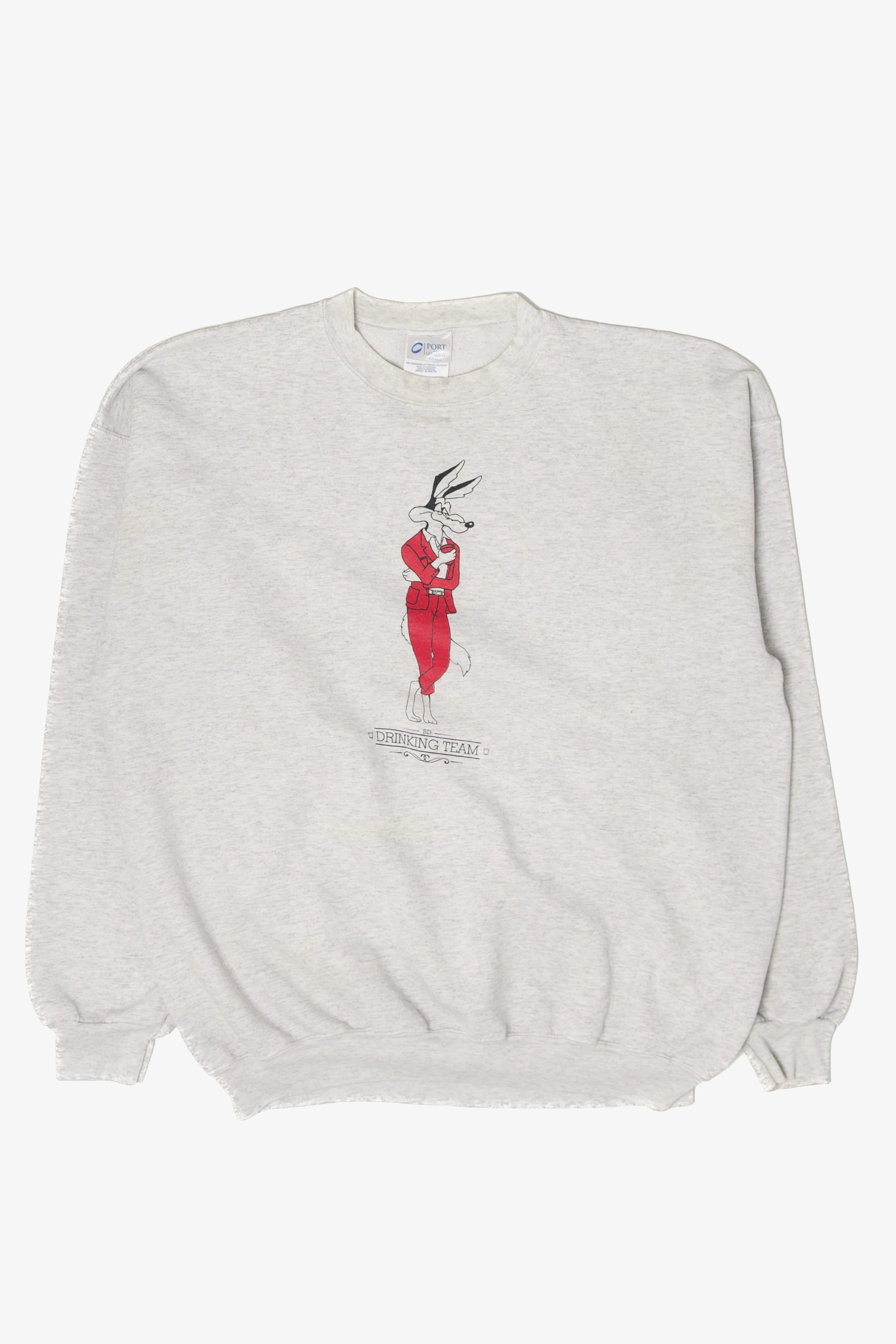 Vintage Wile E. Coyote "SD Drinking Team" Sweatshirt (1990s)
