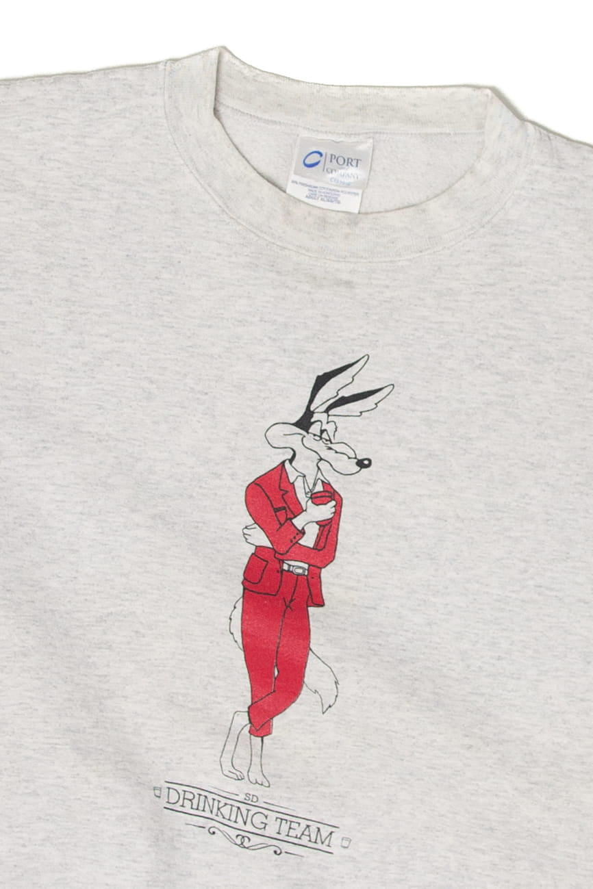 Vintage Wile E. Coyote "SD Drinking Team" Sweatshirt (1990s)