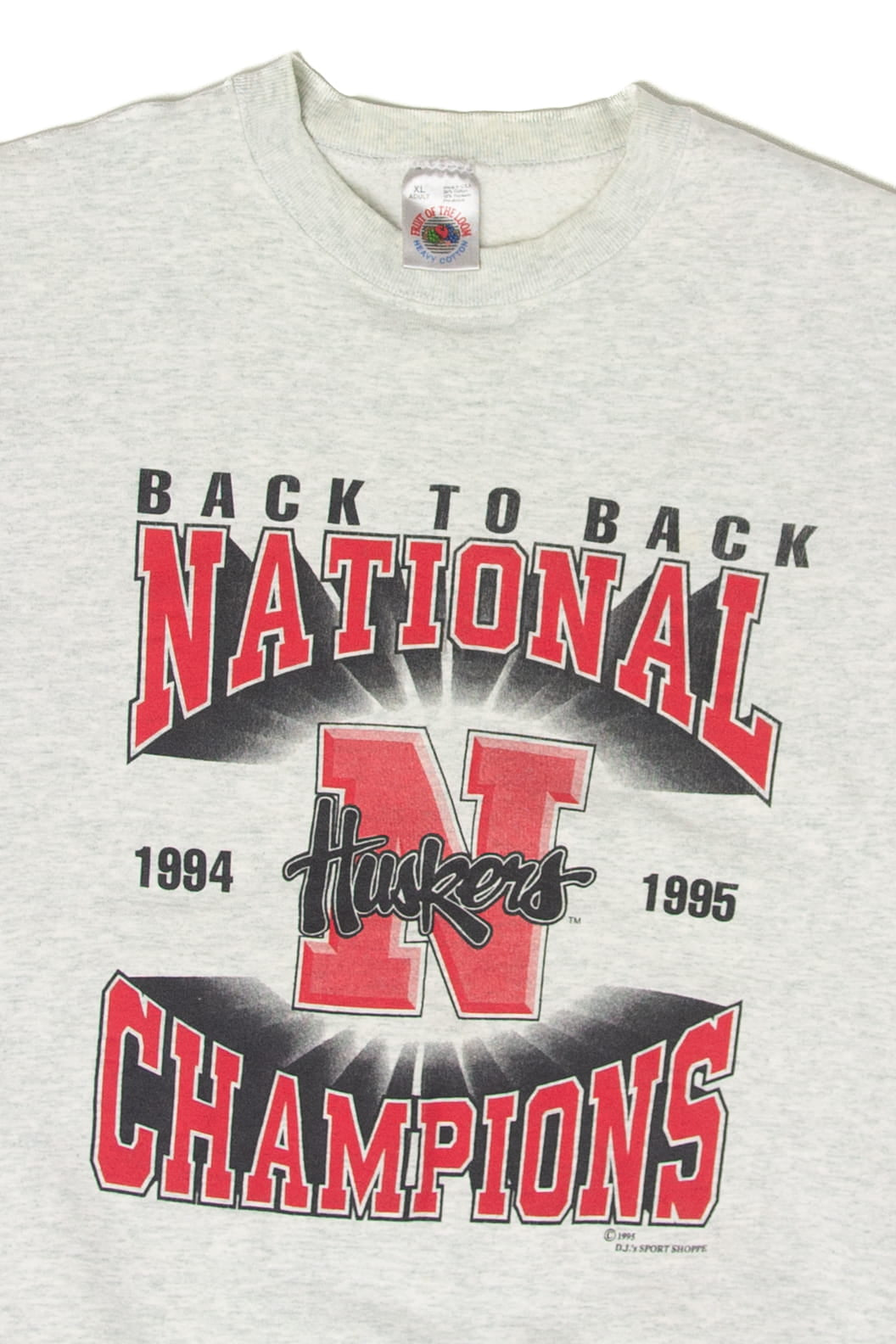 Vintage Back To Back National Champions Huskers Sweatshirt (1990s)
