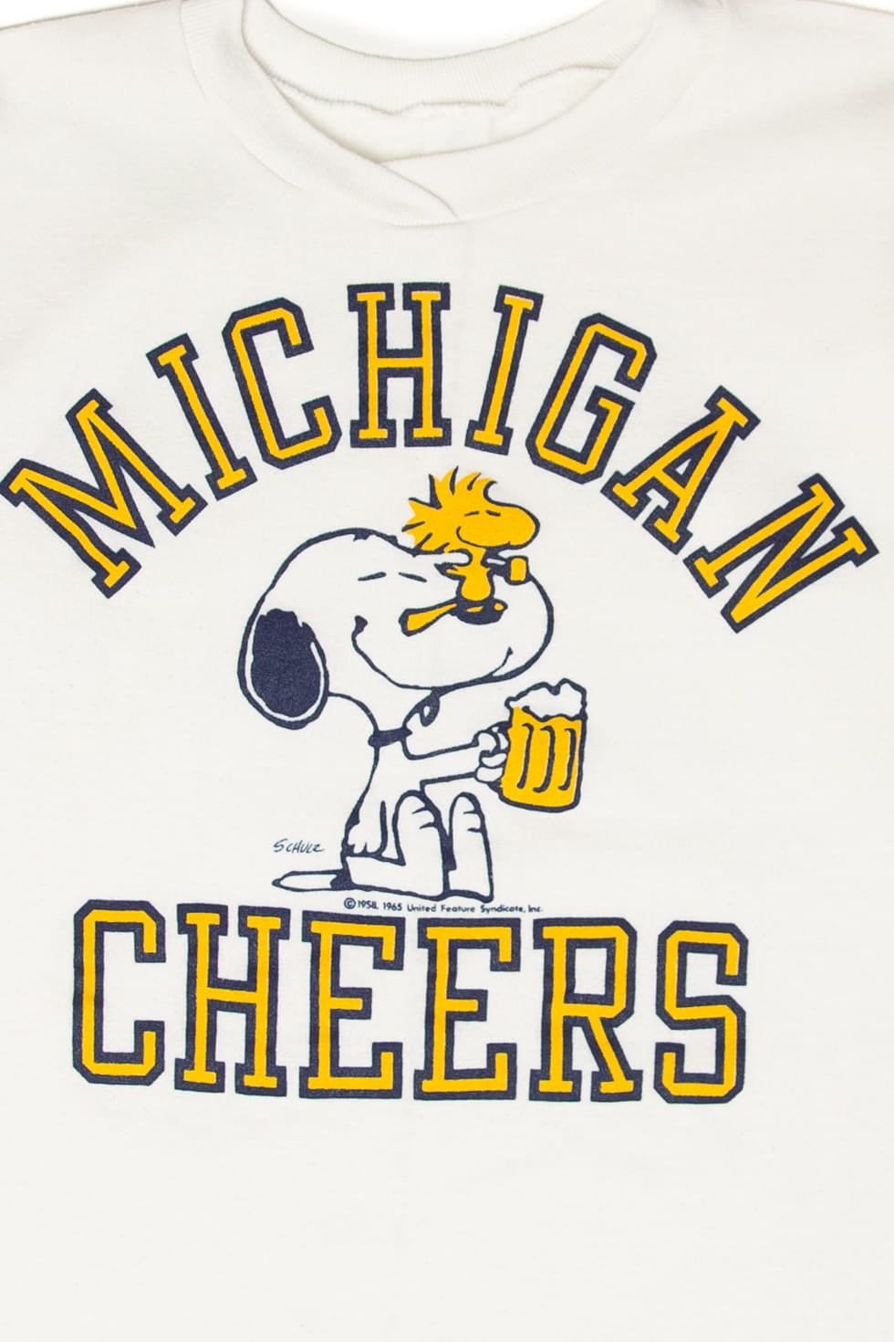 Vintage Snoopy "Michigan Cheers" Sweatshirt (1980s)