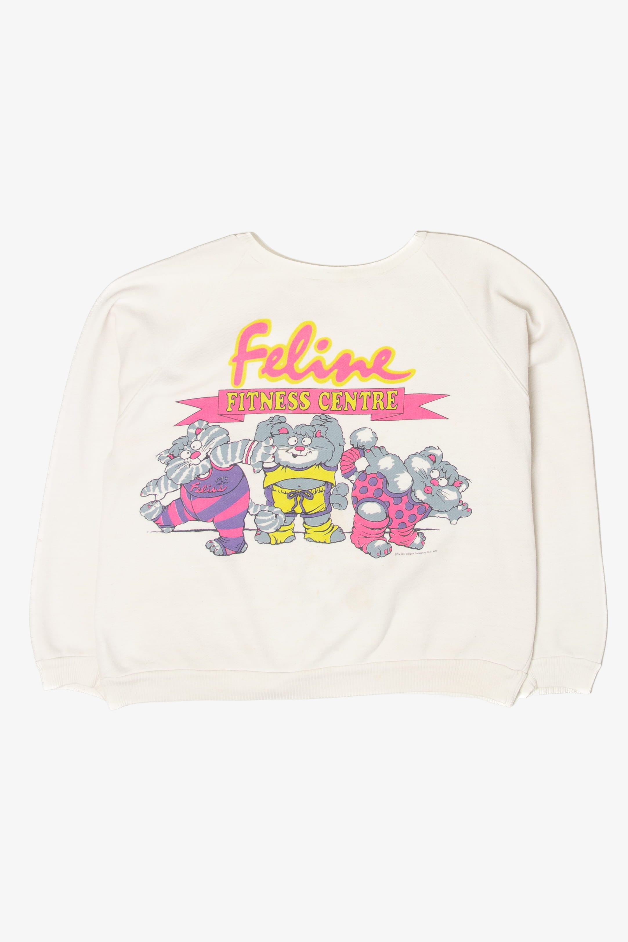 Vintage Feline Fitness Centre Sweatshirt (1980s)