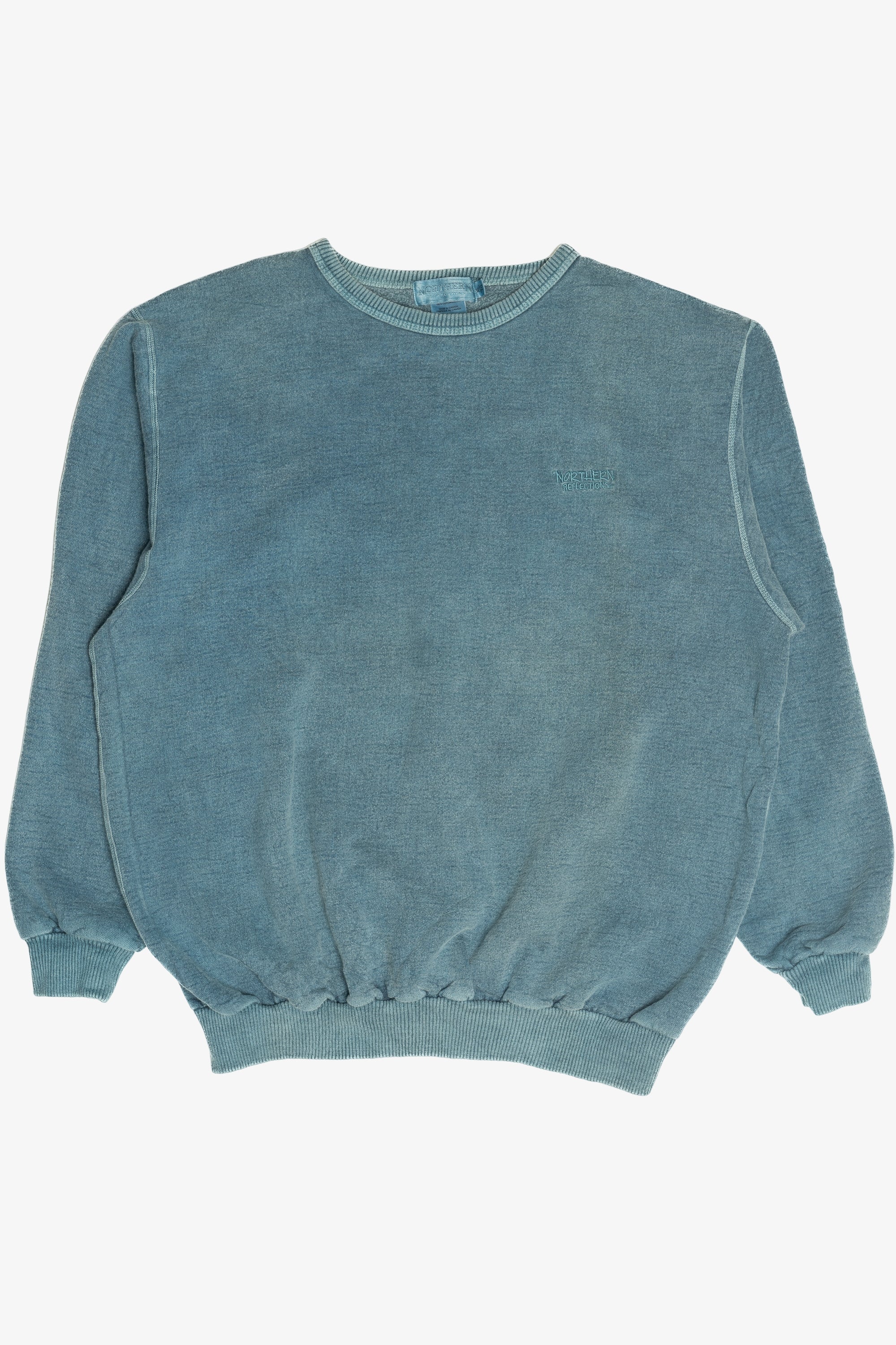 Vintage Northern Reflections Embroidered Logo Acid Wash Sweatshirt