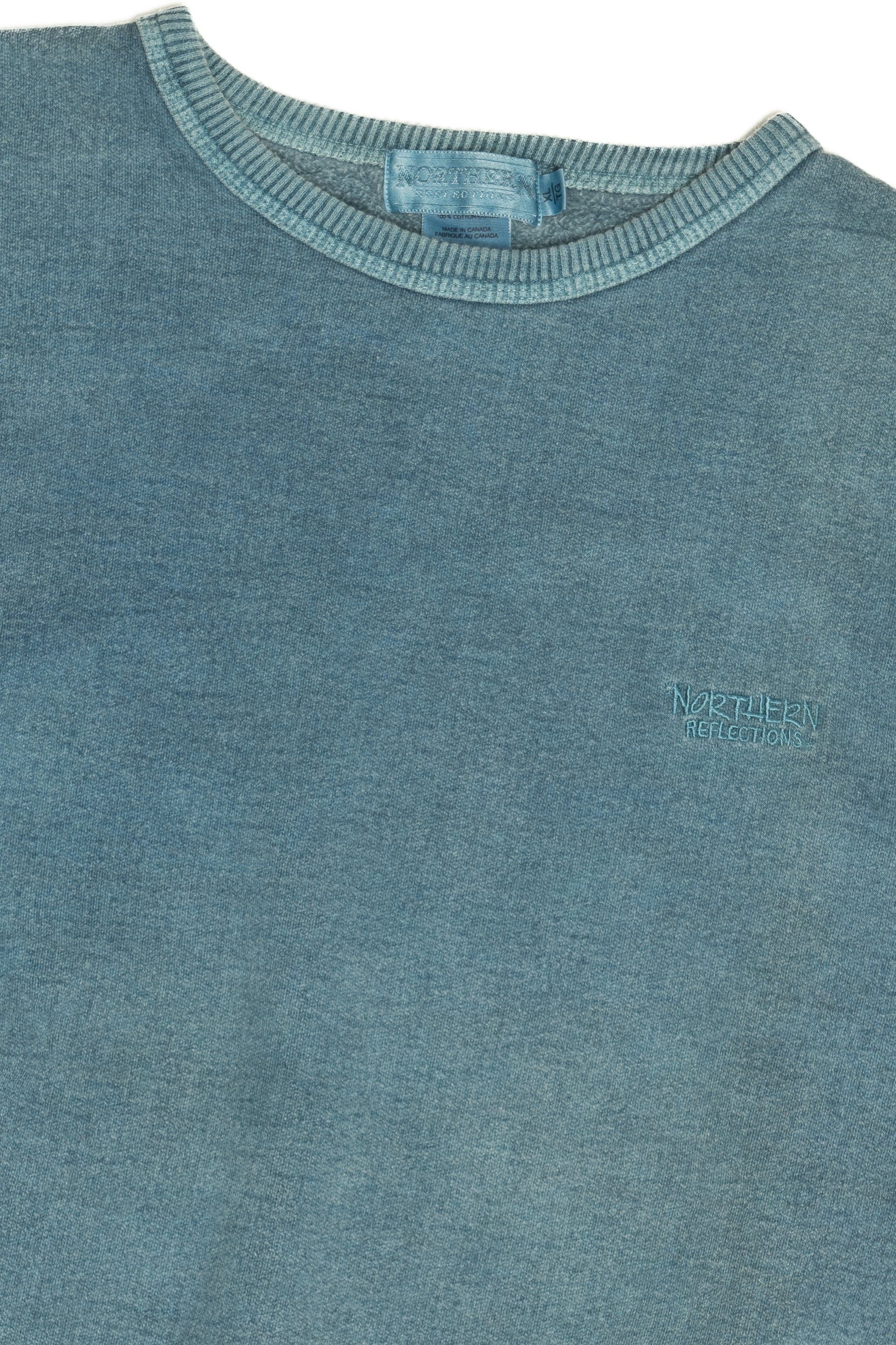 Vintage Northern Reflections Embroidered Logo Acid Wash Sweatshirt (1990s)