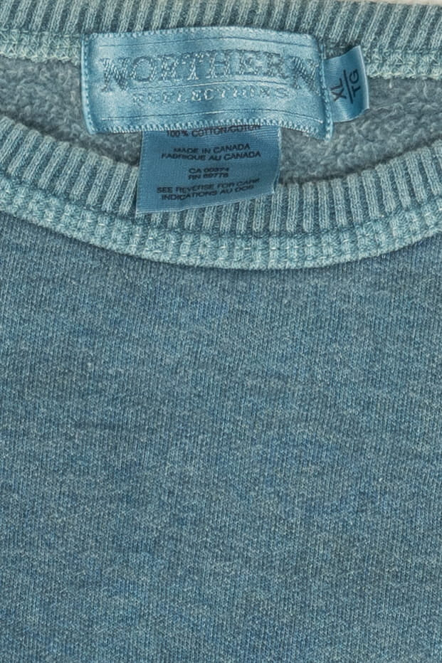 Vintage Northern Reflections Embroidered Logo Acid Wash Sweatshirt (1990s)