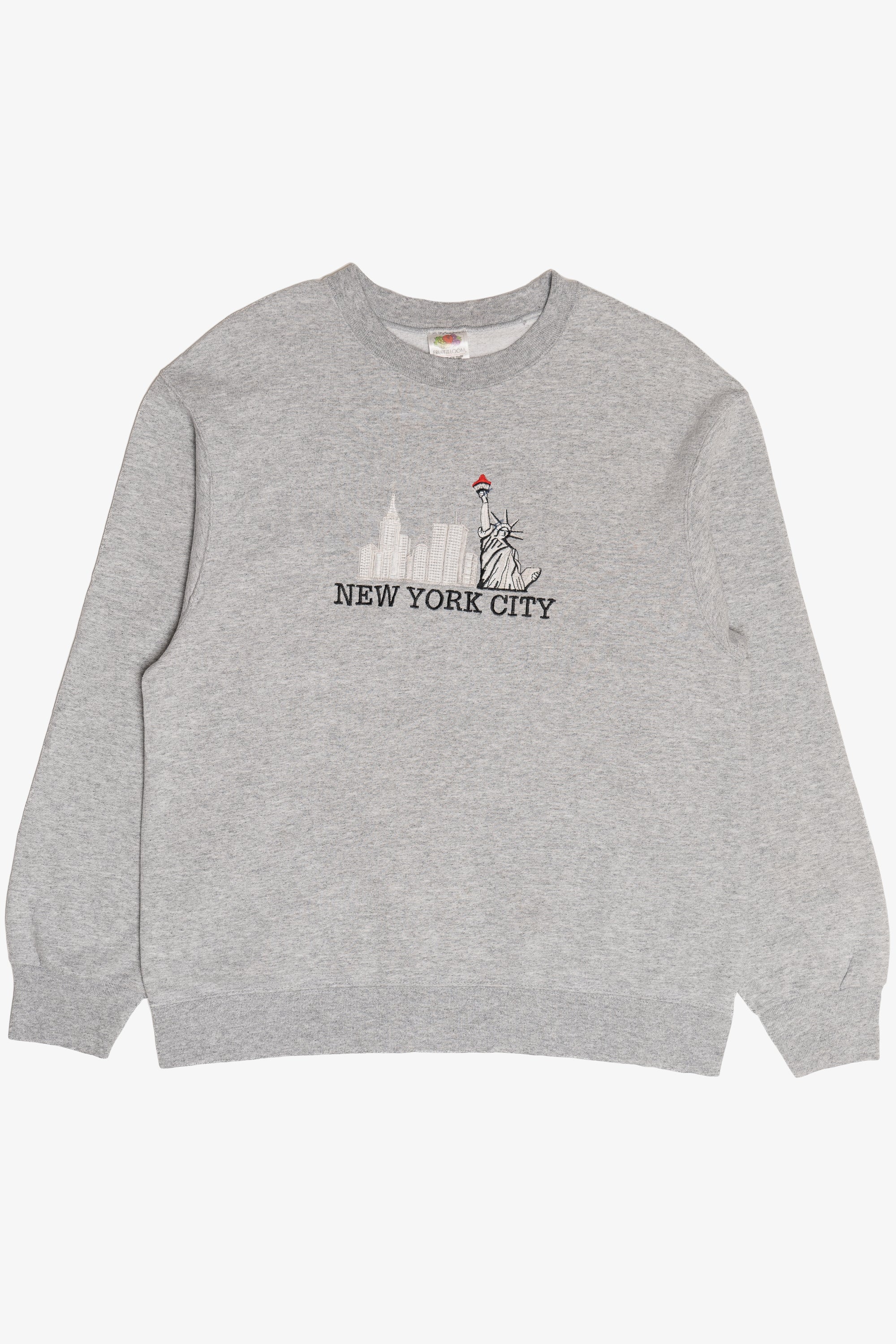 Vintage "New York City" Embroidered Skyline Statue Of Liberty Sweatshirt (2000s)