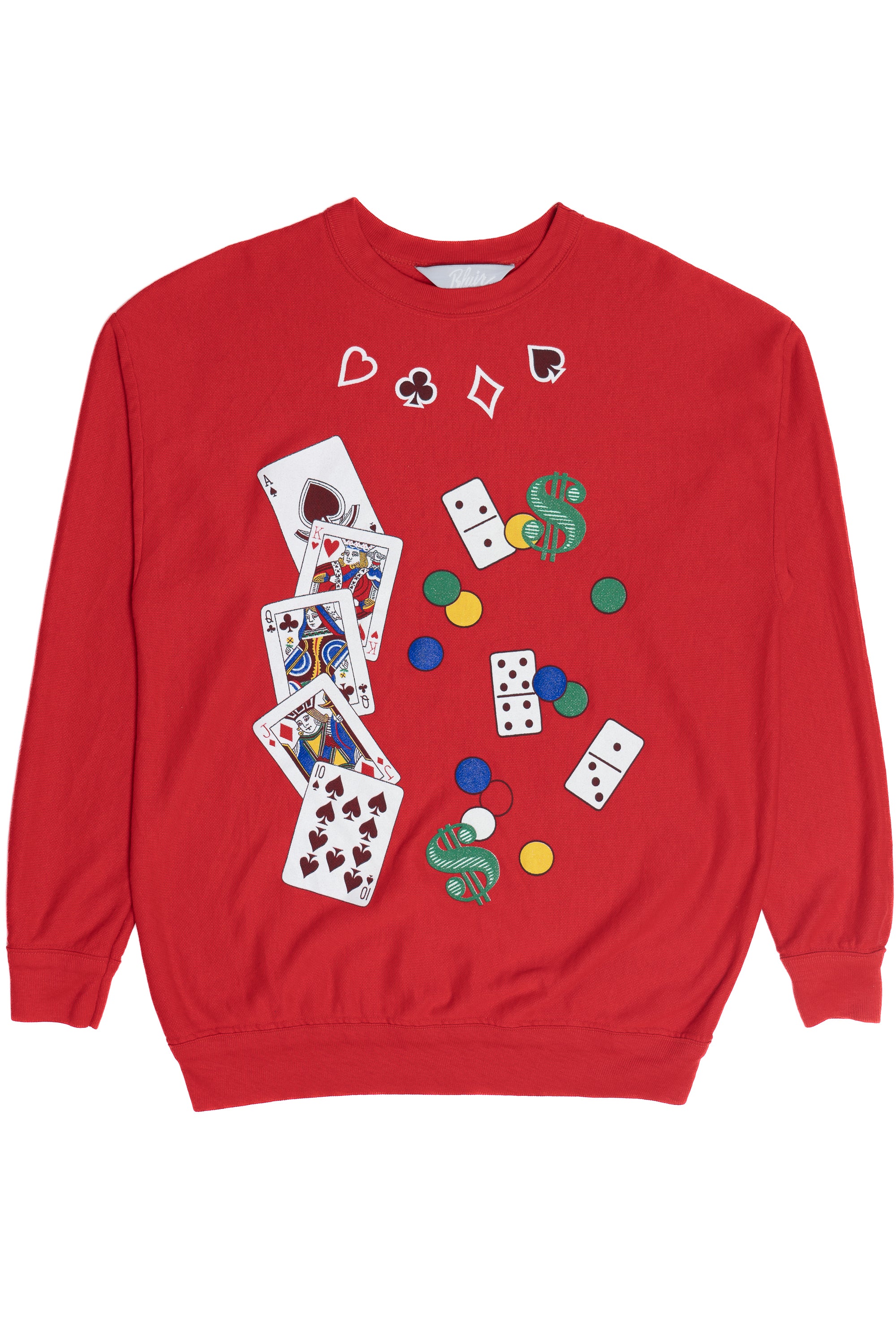Vintage Casino Cards Dominoes Cash Sweatshirt (1980s)