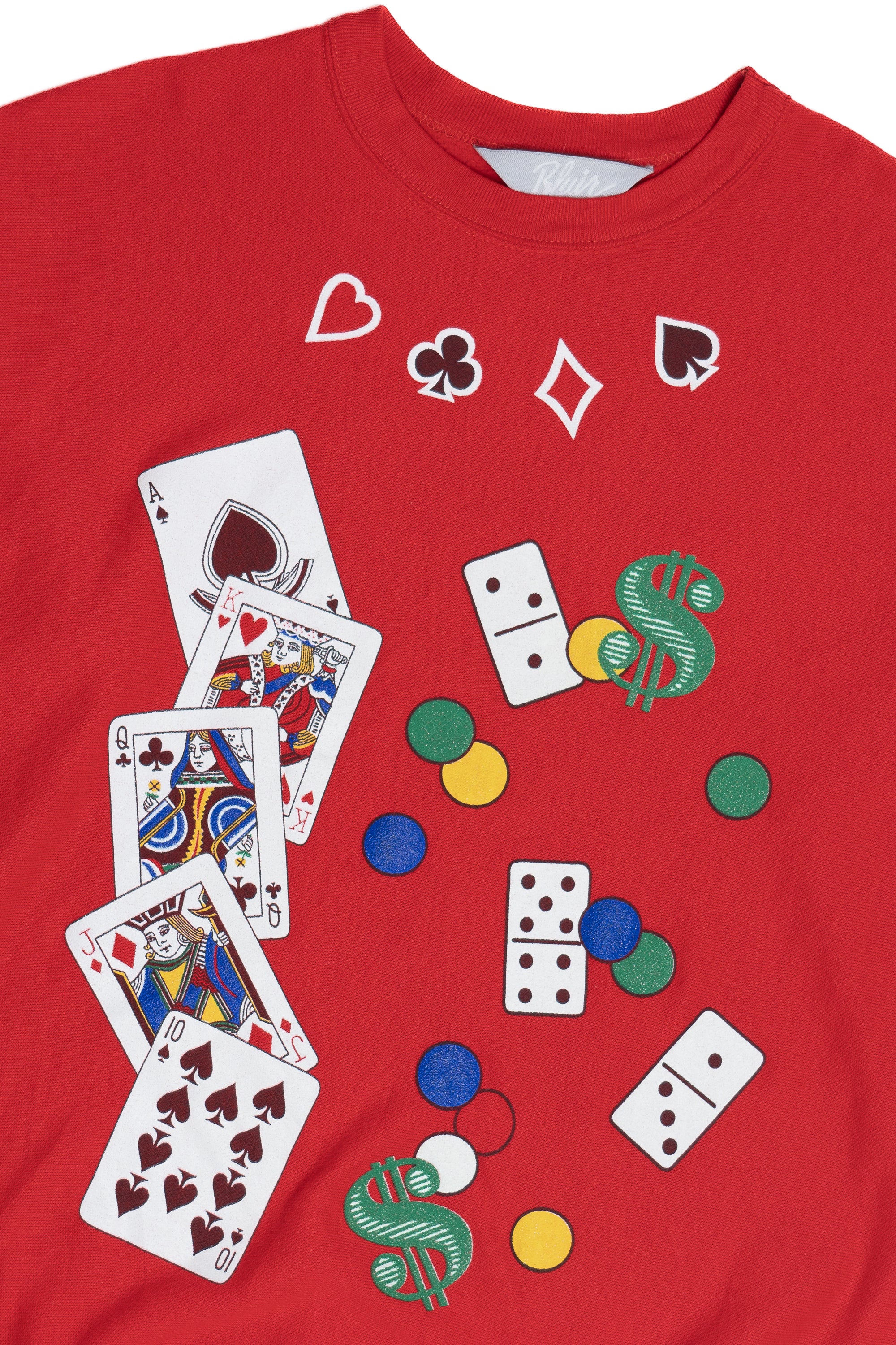 Vintage Casino Cards Dominoes Cash Sweatshirt (1980s)