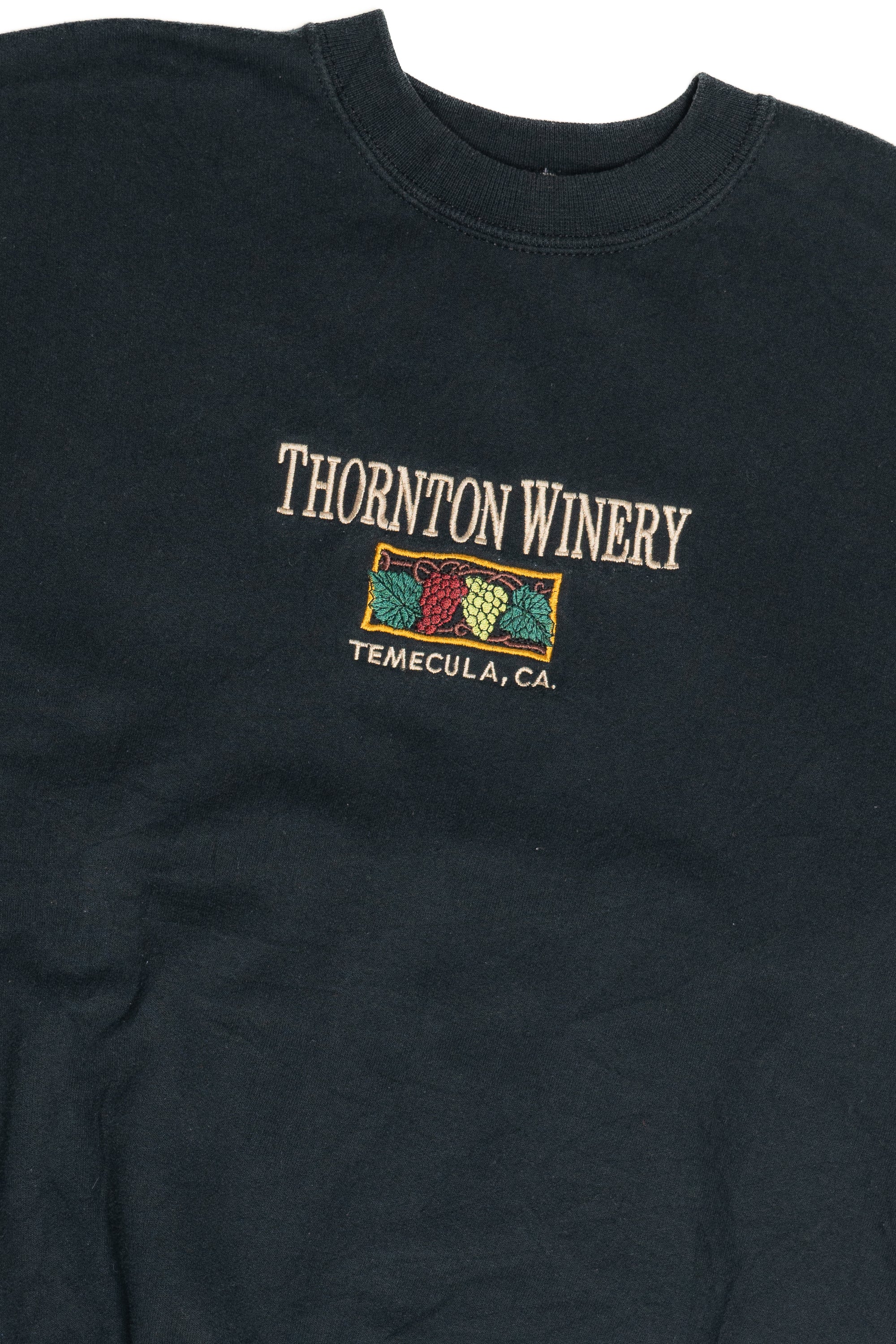 Vintage "Thornton Winery" Embroidered Wine Logo Sweatshirt (2000s)