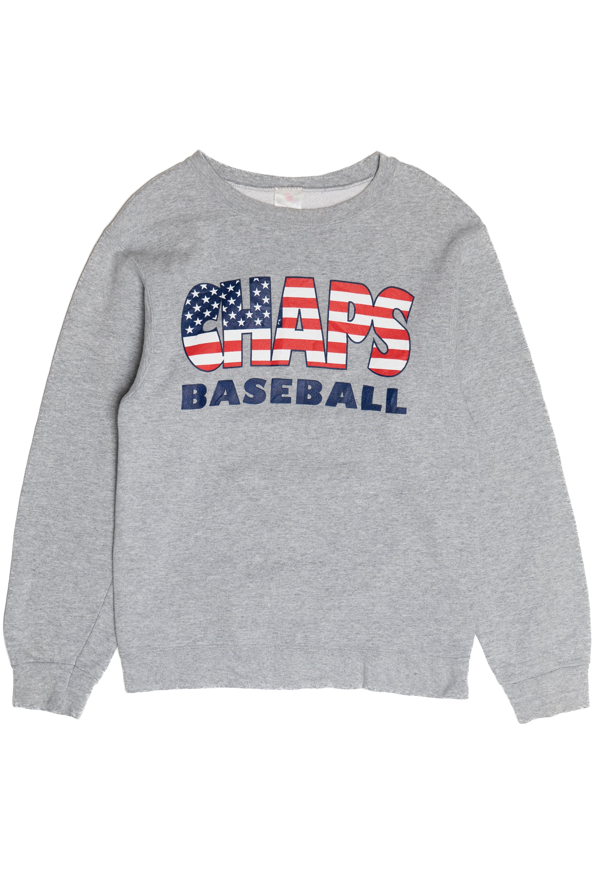 Vintage "Chaps Baseball" American Flag Sweatshirt (1990s)