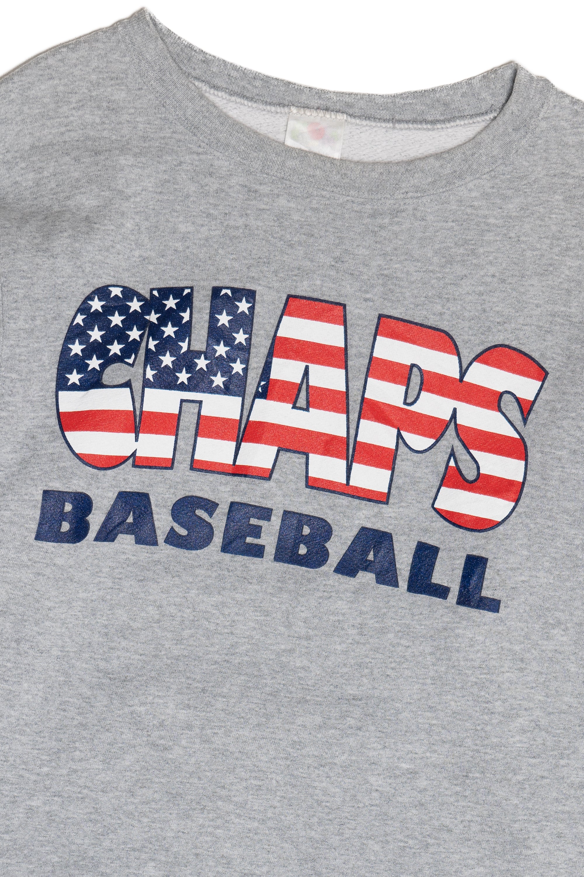 Vintage "Chaps Baseball" American Flag Sweatshirt (1990s)