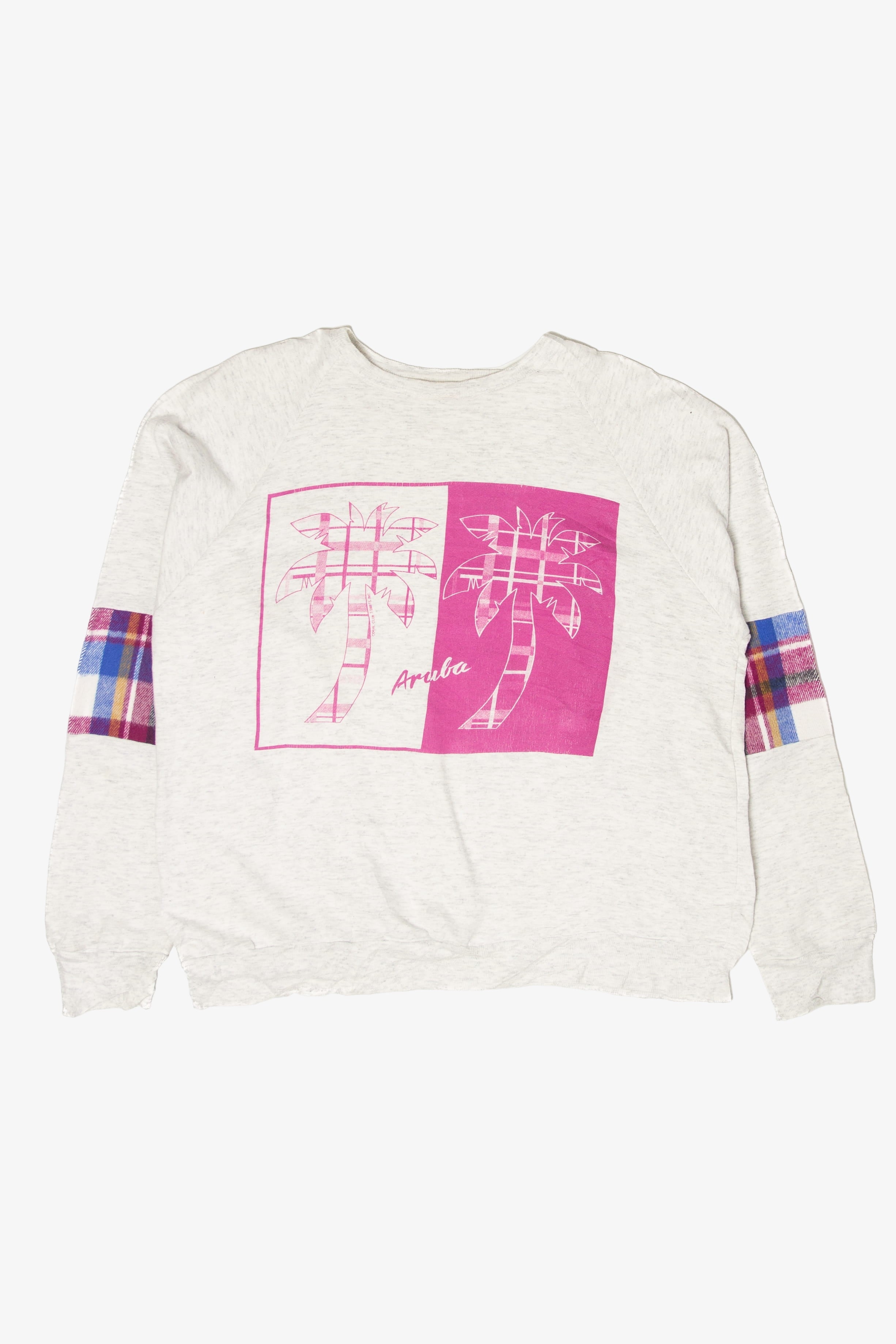 Vintage Aruba Plaid Sleeved Sweatshirt (1990s)