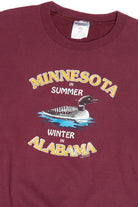Vintage Minnesota Summer Alabama Winter Sweatshirt (1990s)