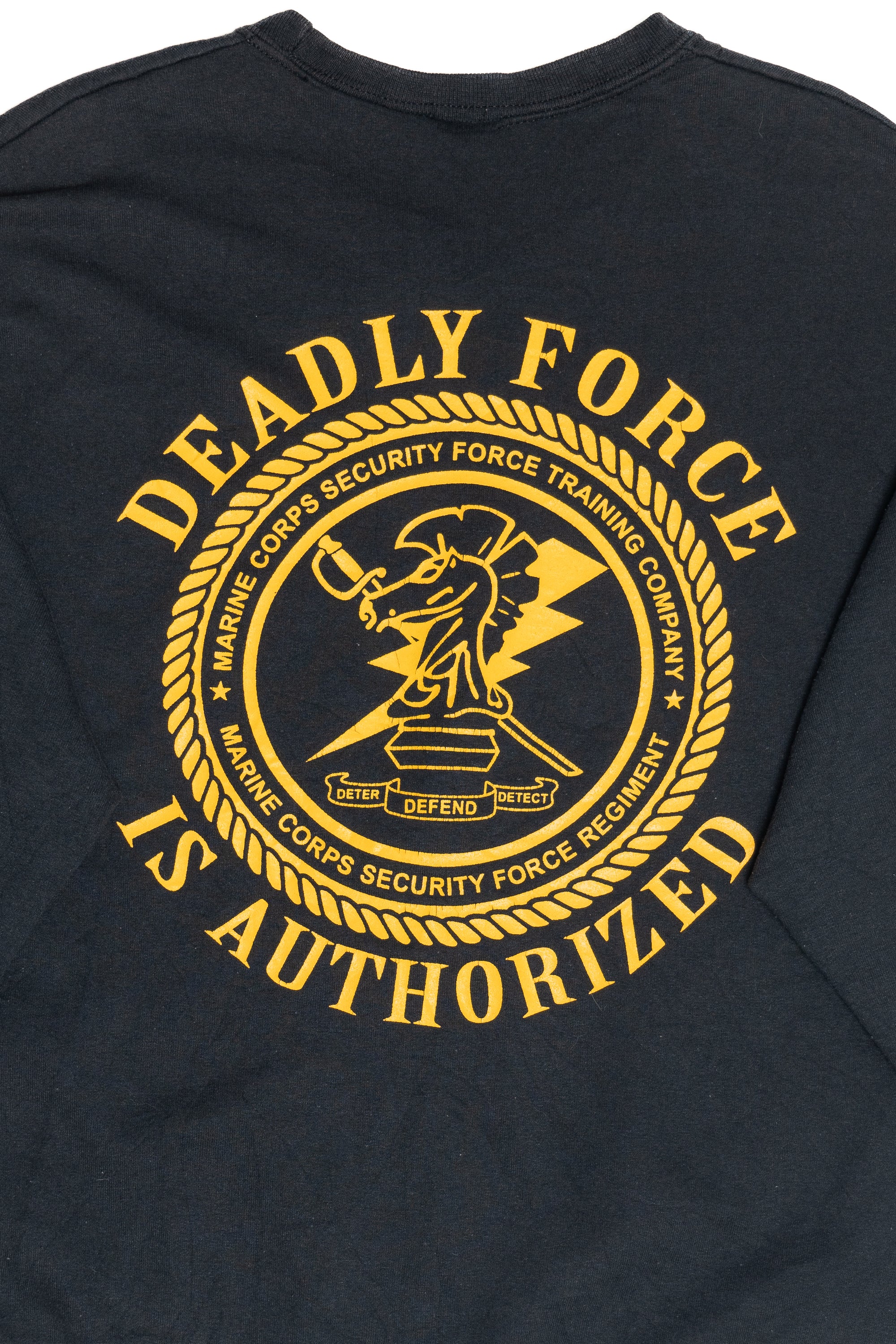 Vintage Marine Corps "Deadly Force Is Authorized" Sweatshirt (1990s)