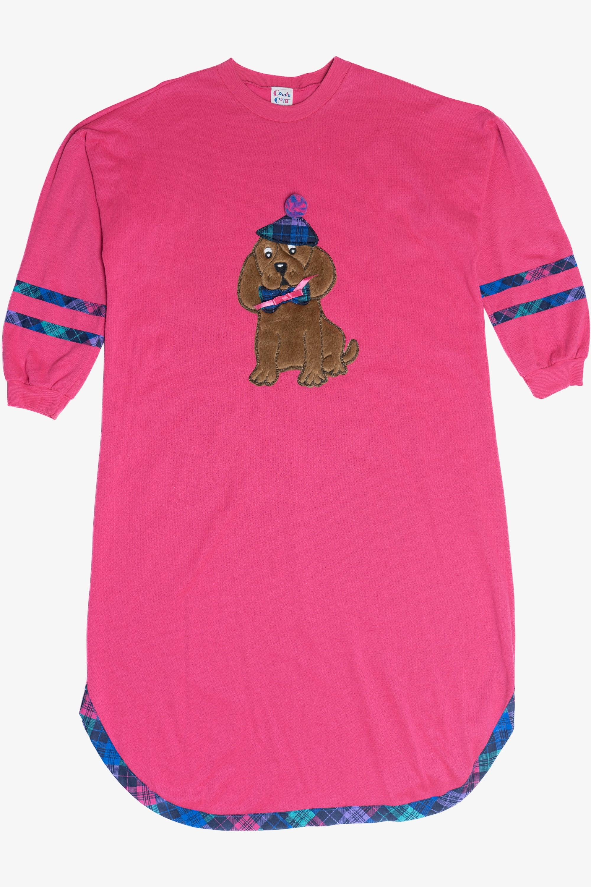 Vintage Embroidered Dog Comfy Club Long Sleep Sweatshirt (1980s)
