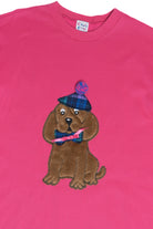 Vintage Embroidered Dog Comfy Club Long Sleep Sweatshirt (1980s)