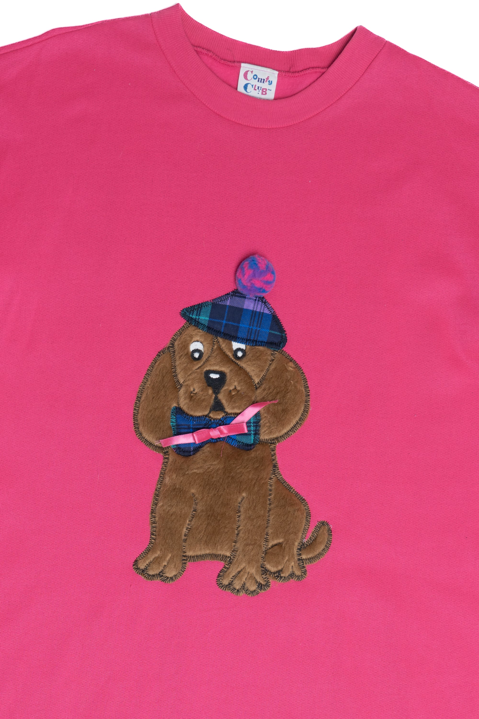 Vintage Embroidered Dog Comfy Club Long Sleep Sweatshirt (1980s)