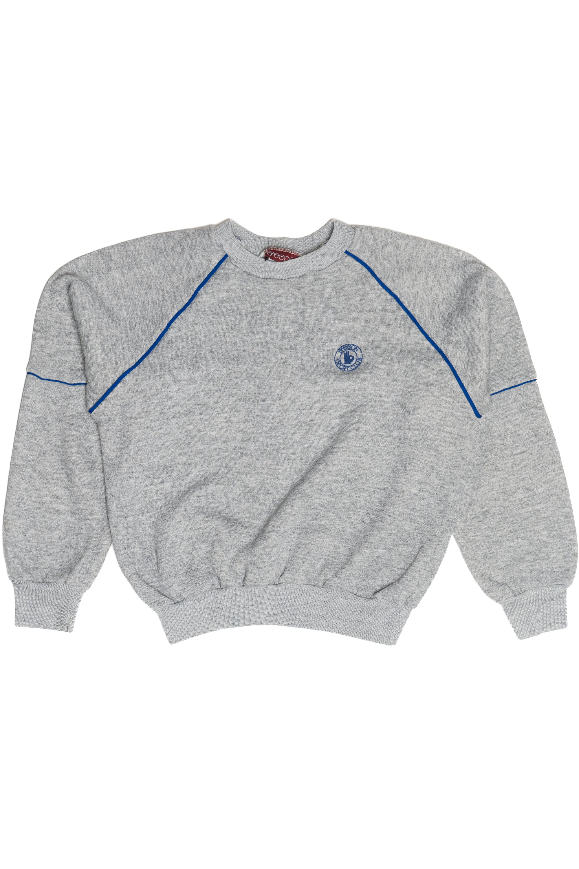 Vintage Sasson Logo Blue Trim Raglan Sweatshirt (1980s)