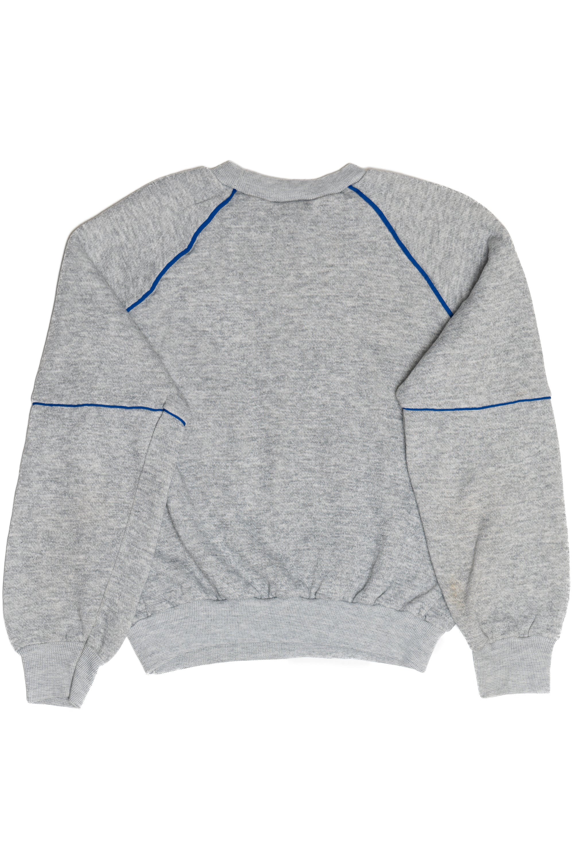 Vintage Sasson Logo Blue Trim Raglan Sweatshirt (1980s)