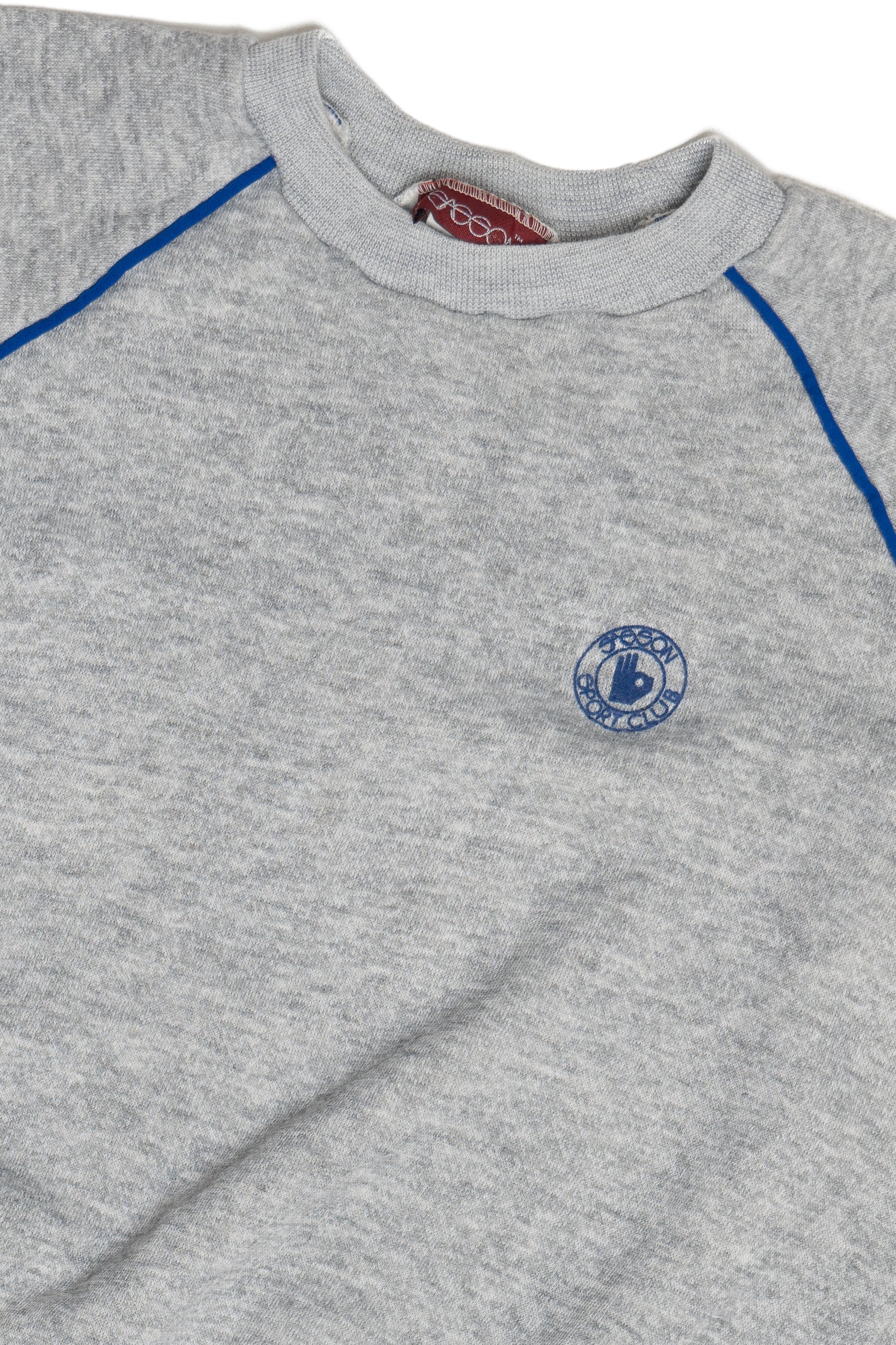 Vintage Sasson Logo Blue Trim Raglan Sweatshirt (1980s)